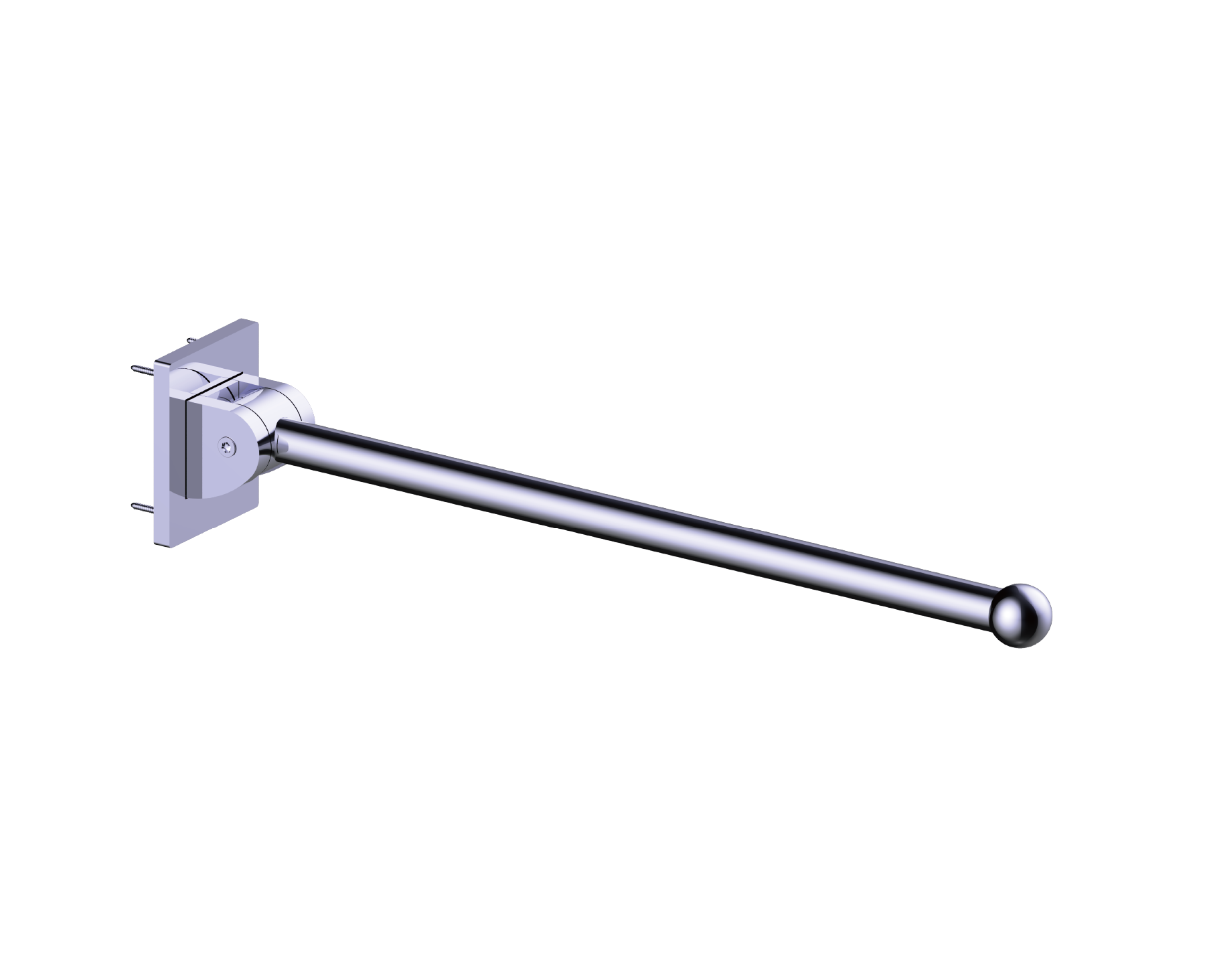 Friction Hinged Grab Rail - Rectangle Covered