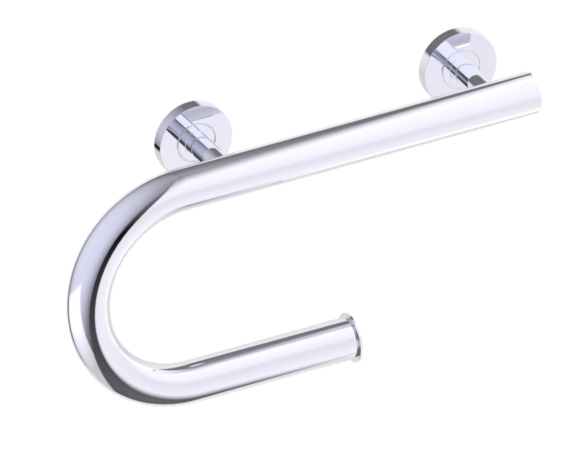 Grab Bars with Toilet Paper Holder - Right